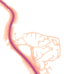 Daytime road noise heatmap for DH1 2PJ
