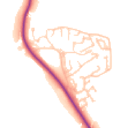 Daytime road noise heatmap for DH1 2PT