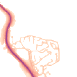 Daytime road noise heatmap for DH1 2QA