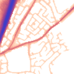 Daytime road noise heatmap for DH1 2QU