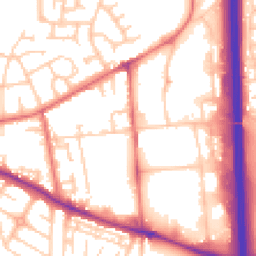 Daytime road noise heatmap for DH1 2RG
