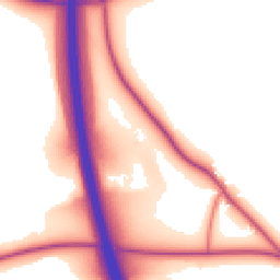 Daytime road noise heatmap for DH1 2SD