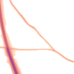 Night-time road noise heatmap for DH1 2SH