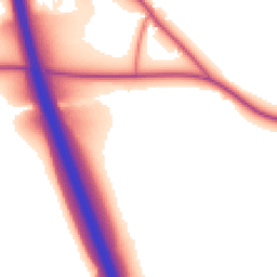 Daytime road noise heatmap for DH1 2SJ