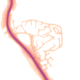 Daytime road noise heatmap for DH1 2UB