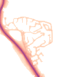Daytime road noise heatmap for DH1 2UD