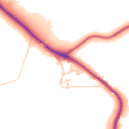 Daytime road noise heatmap for DH1 2YH