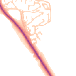 Daytime road noise heatmap for DH1 2YJ