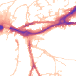 Daytime road noise heatmap for DH1 3DA