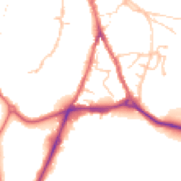 Daytime road noise heatmap for DH1 3DP