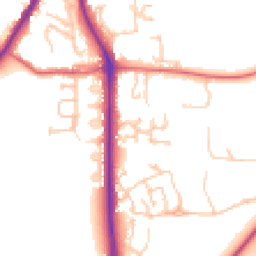 Daytime road noise heatmap for DH1 3QR