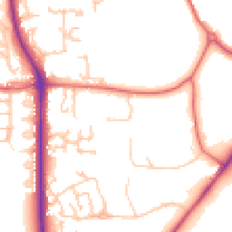 Daytime road noise heatmap for DH1 3RF