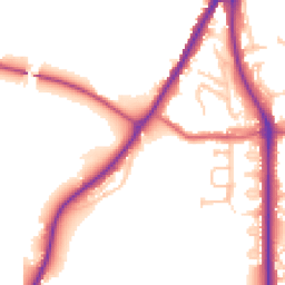 Daytime road noise heatmap for DH1 3RX