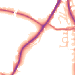 Daytime road noise heatmap for DH1 3RY