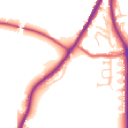 Daytime road noise heatmap for DH1 3RZ