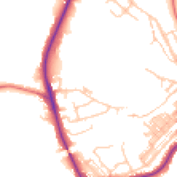 Daytime road noise heatmap for DH1 4BF