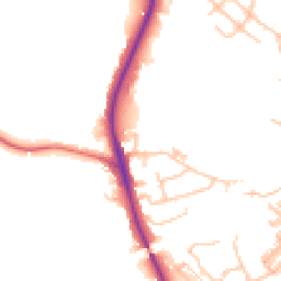 Daytime road noise heatmap for DH1 4BP