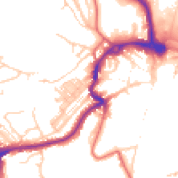 Daytime road noise heatmap for DH1 4EG