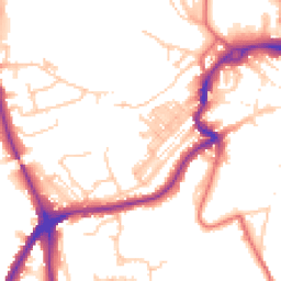 Daytime road noise heatmap for DH1 4GY