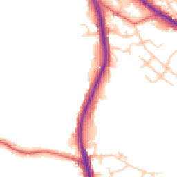 Daytime road noise heatmap for DH1 4HS
