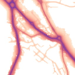 Daytime road noise heatmap for DH1 4JU