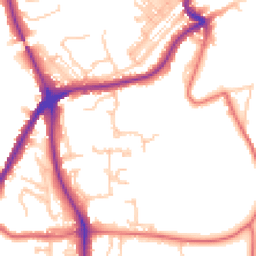Daytime road noise heatmap for DH1 4LA