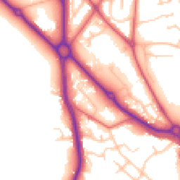Daytime road noise heatmap for DH1 4NW