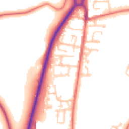 Daytime road noise heatmap for DH1 5DY