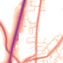 Daytime road noise heatmap for DH1 5ED