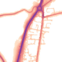 Daytime road noise heatmap for DH1 5EL