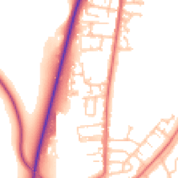 Daytime road noise heatmap for DH1 5FD