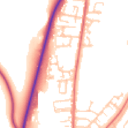 Daytime road noise heatmap for DH1 5FE