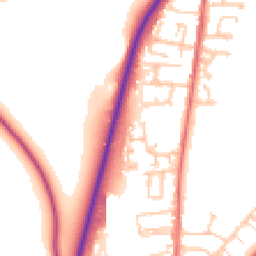 Daytime road noise heatmap for DH1 5FW
