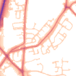 Daytime road noise heatmap for DH1 5JL