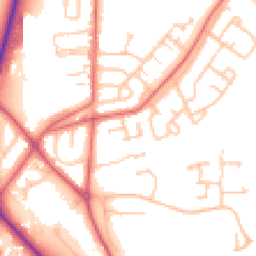 Daytime road noise heatmap for DH1 5JP