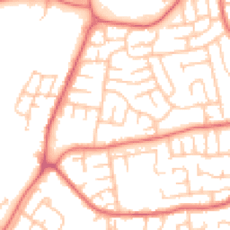 Daytime road noise heatmap for DH1 5NW