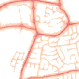 Daytime road noise heatmap for DH1 5PH