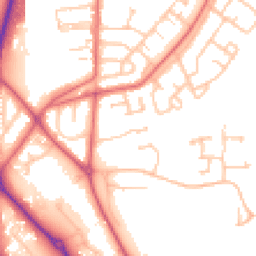Daytime road noise heatmap for DH1 5WA