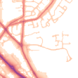 Daytime road noise heatmap for DH1 5WB