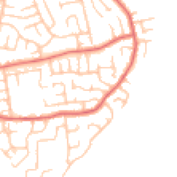 Daytime road noise heatmap for DH1 5XS