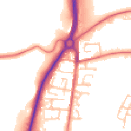 Daytime road noise heatmap for DH1 5XX