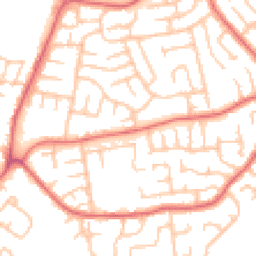 Daytime road noise heatmap for DH1 5YY