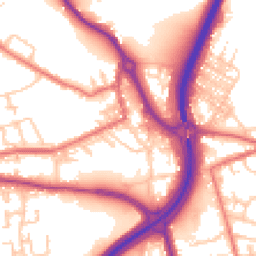 Daytime road noise heatmap for DH4 4AB