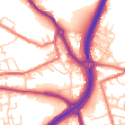 Daytime road noise heatmap for DH4 4AP