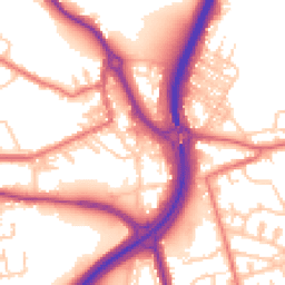 Daytime road noise heatmap for DH4 4BD