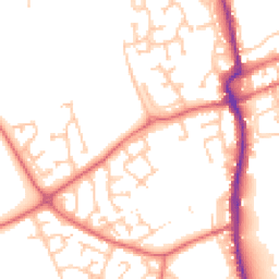 Daytime road noise heatmap for DH4 4BF