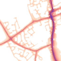 Daytime road noise heatmap for DH4 4DE