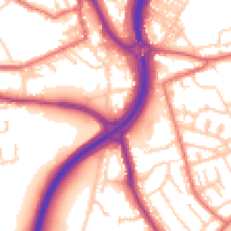 Daytime road noise heatmap for DH4 4DH