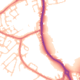Daytime road noise heatmap for DH4 4DR