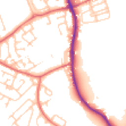 Daytime road noise heatmap for DH4 4DY